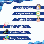Dino kids isi 4 pcs, sistem Die Cut (Terpotong) Papercraft Ichinogami (DIY)